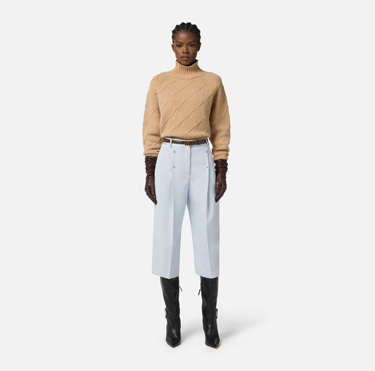 Pullover in maglia con losanghe jacquard