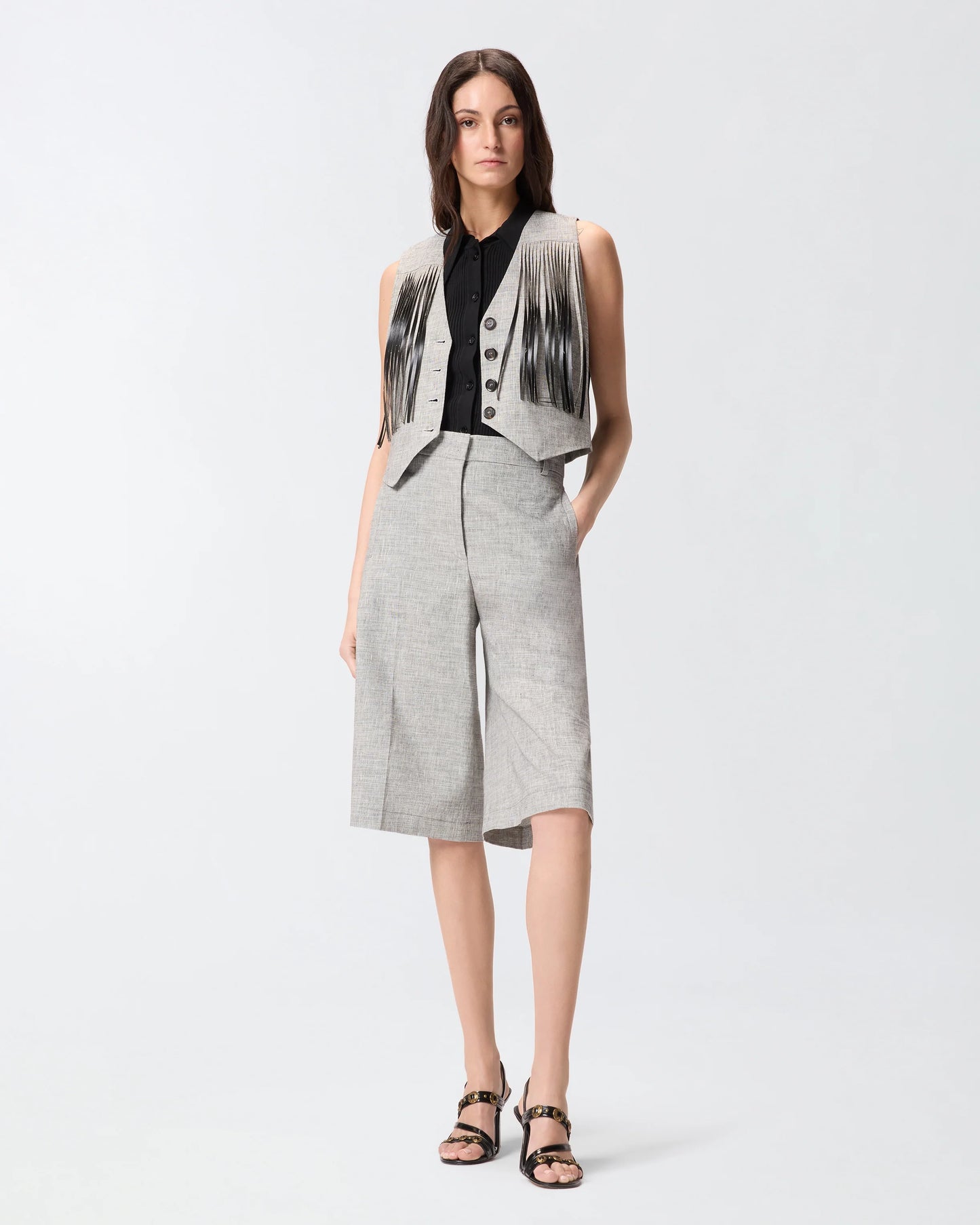 Gilet con frange