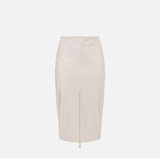 Gonna con texture stampa cocco