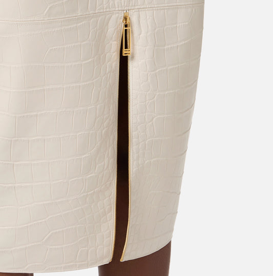 Gonna con texture stampa cocco
