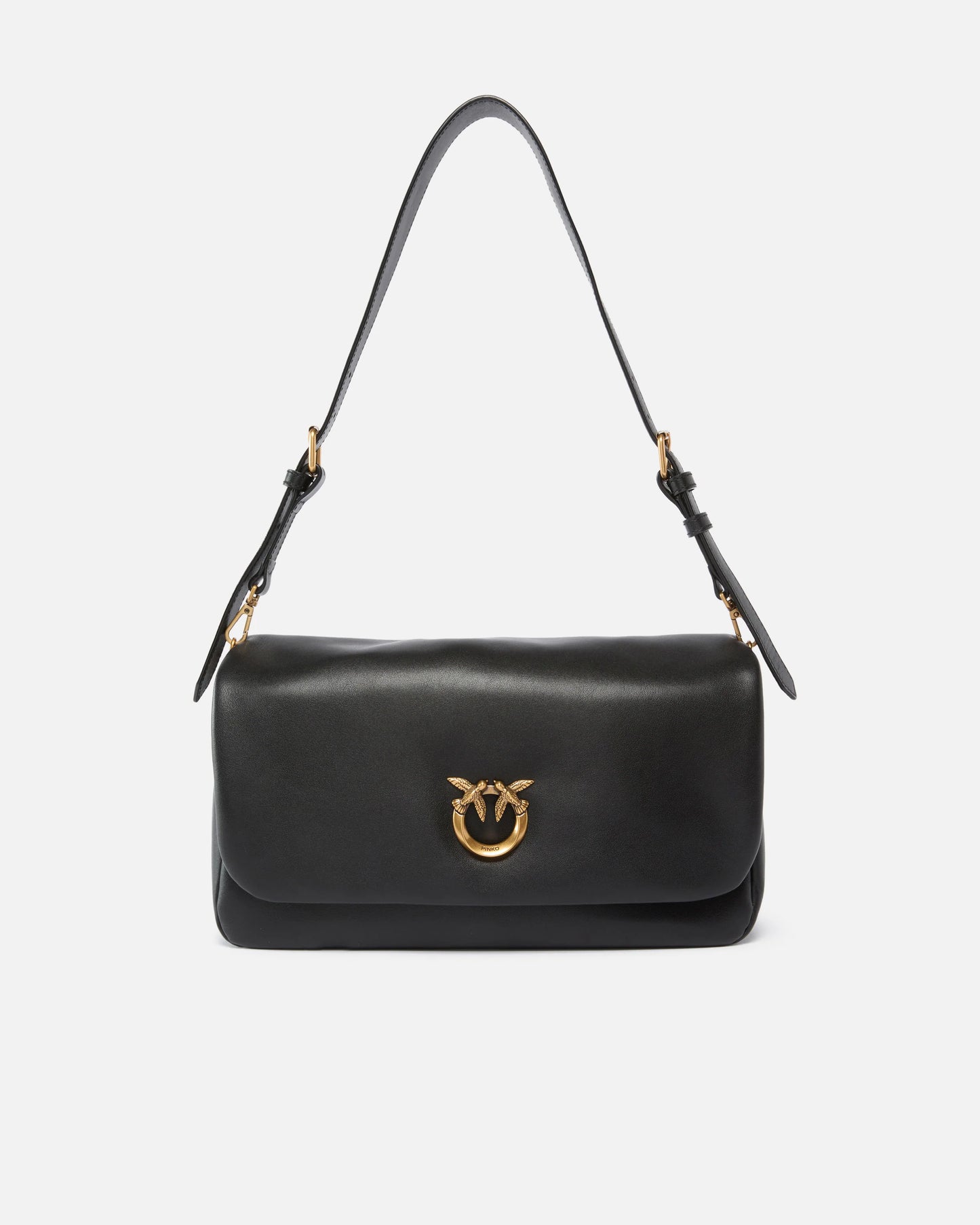 Borsa a tracolla media Love Bag Click Soft Horizontal Handle in pelle
