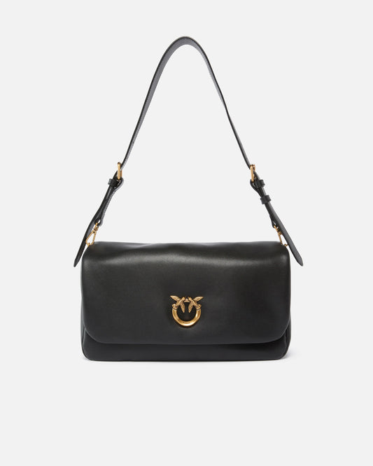 Borsa a tracolla media Love Bag Click Soft Horizontal Handle in pelle