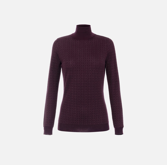 Maglia in lana micro logo