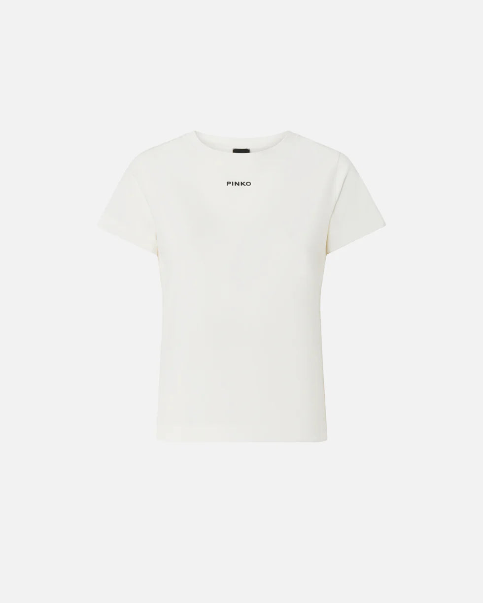 T-shirt con logo PINKO white