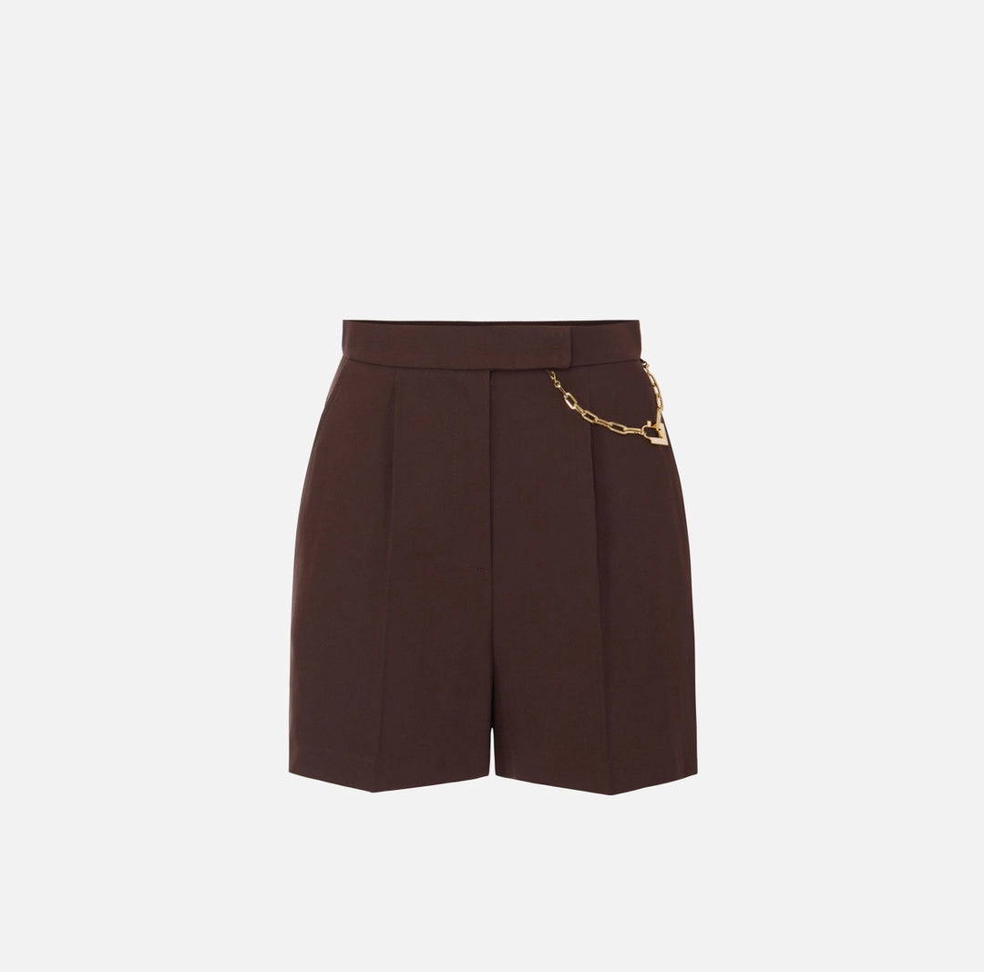 Shorts in gabardina