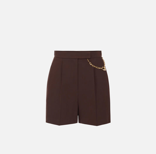 Shorts in gabardina
