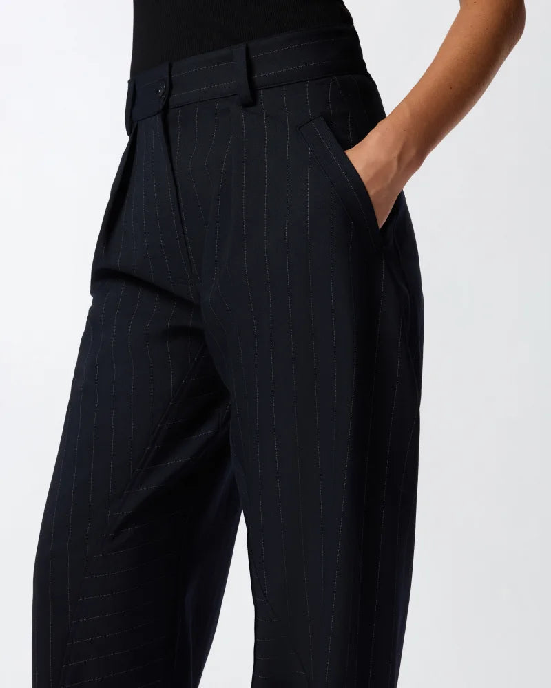 Pantaloni gessati a palloncino