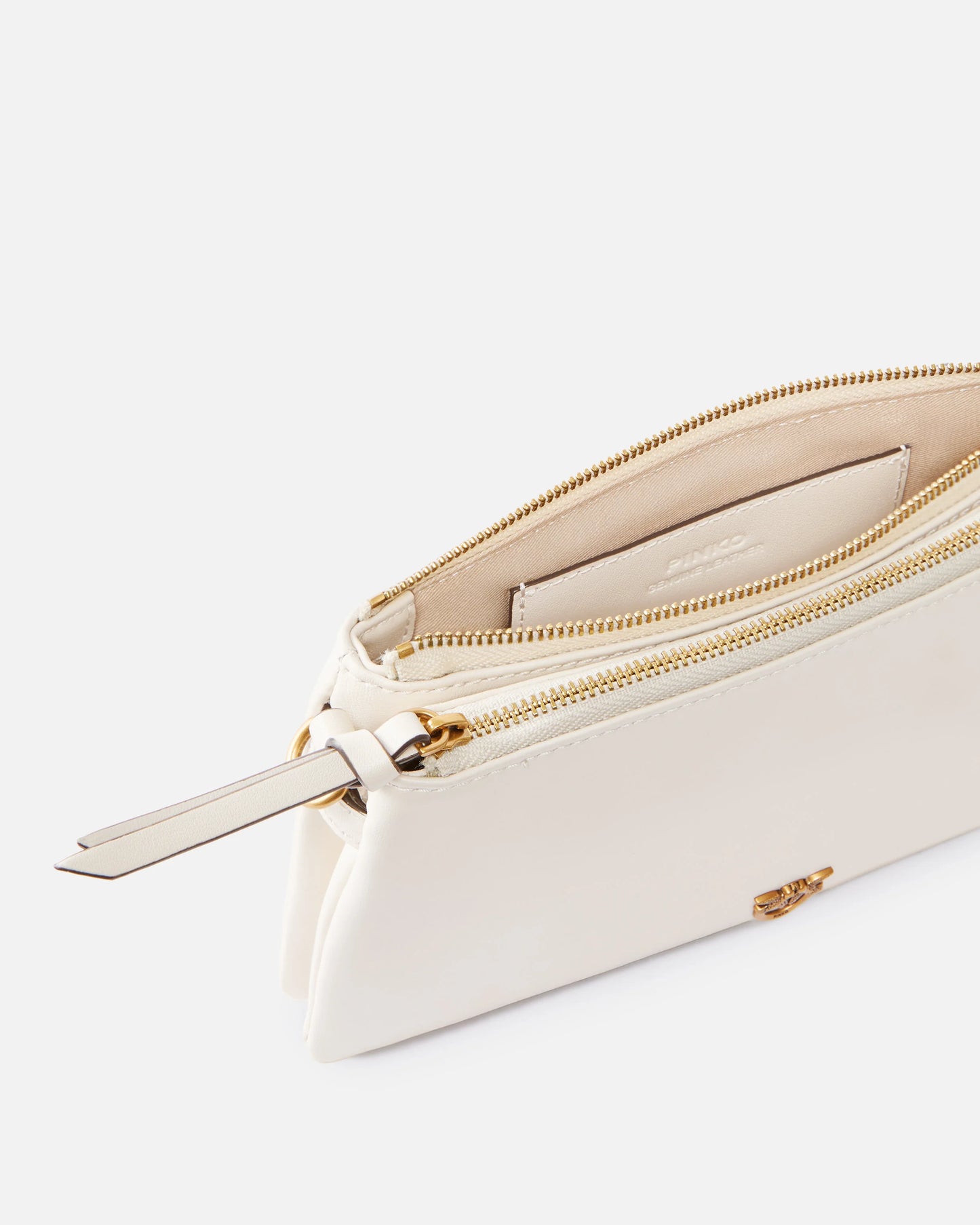 Borsa a tracolla Mini Double Bag piccola in pelle con tracolla