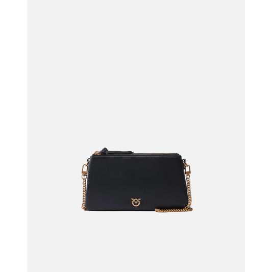 Borsa a tracolla Mini Double Bag piccola in pelle con tracolla