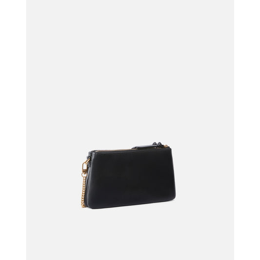 Borsa a tracolla Mini Double Bag piccola in pelle con tracolla