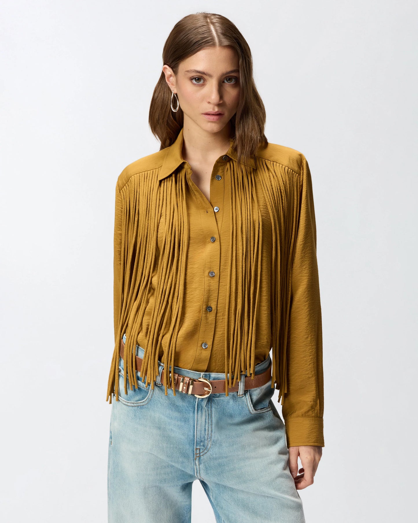 Camicia stile texano con frange