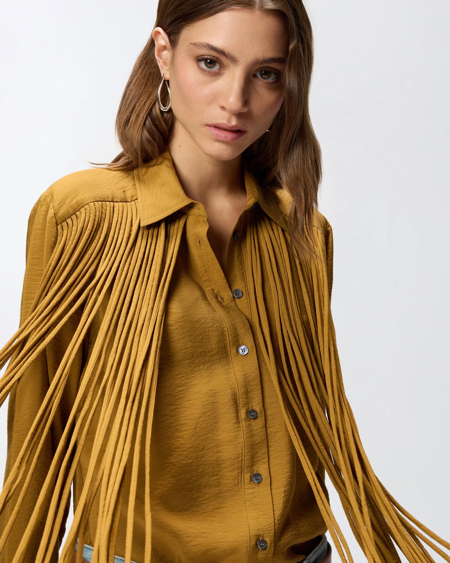 Camicia stile texano con frange