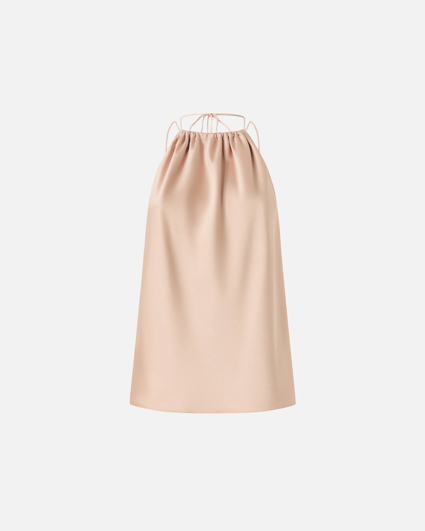 Top in satin con scollo all'americana