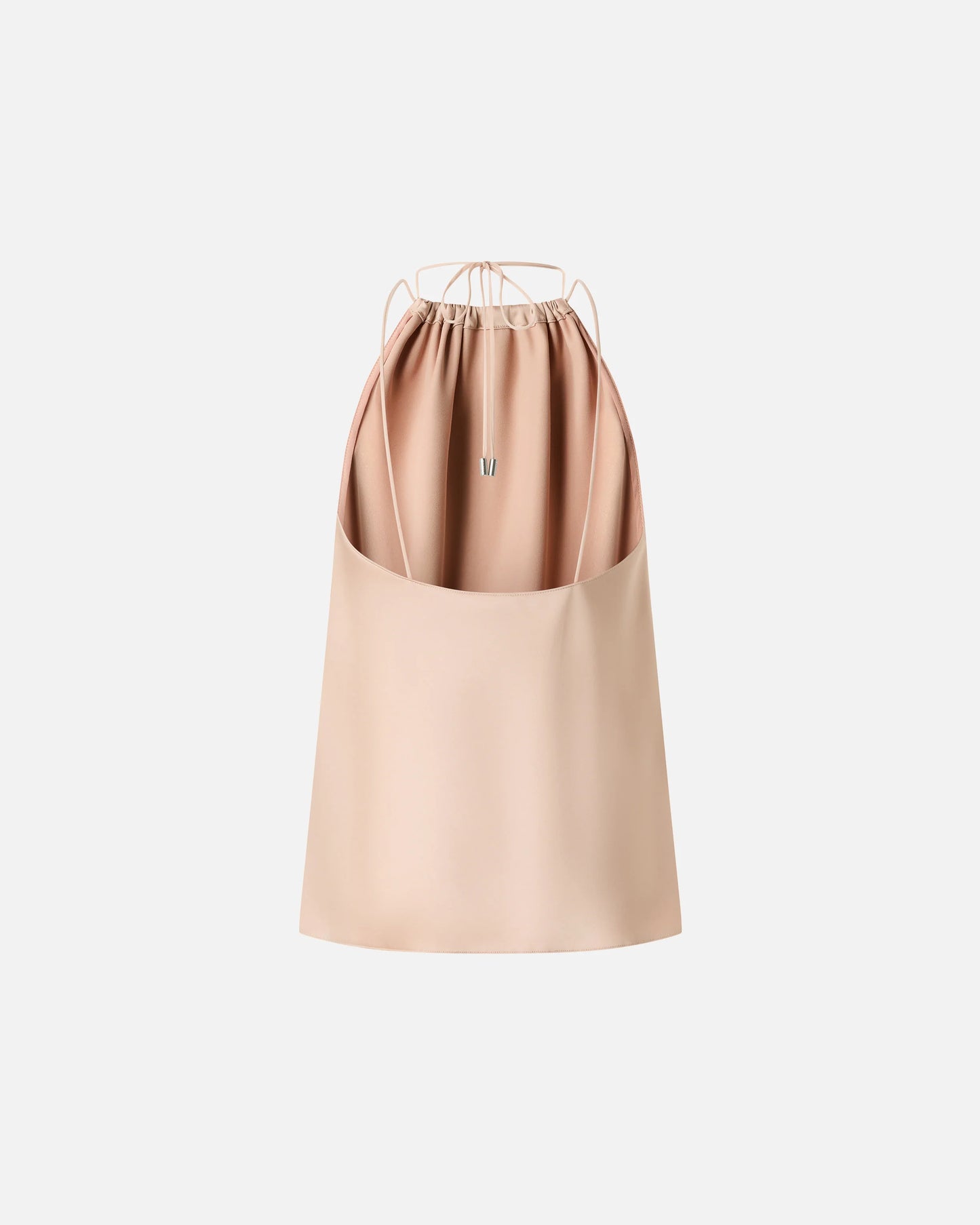 Top in satin con scollo all'americana